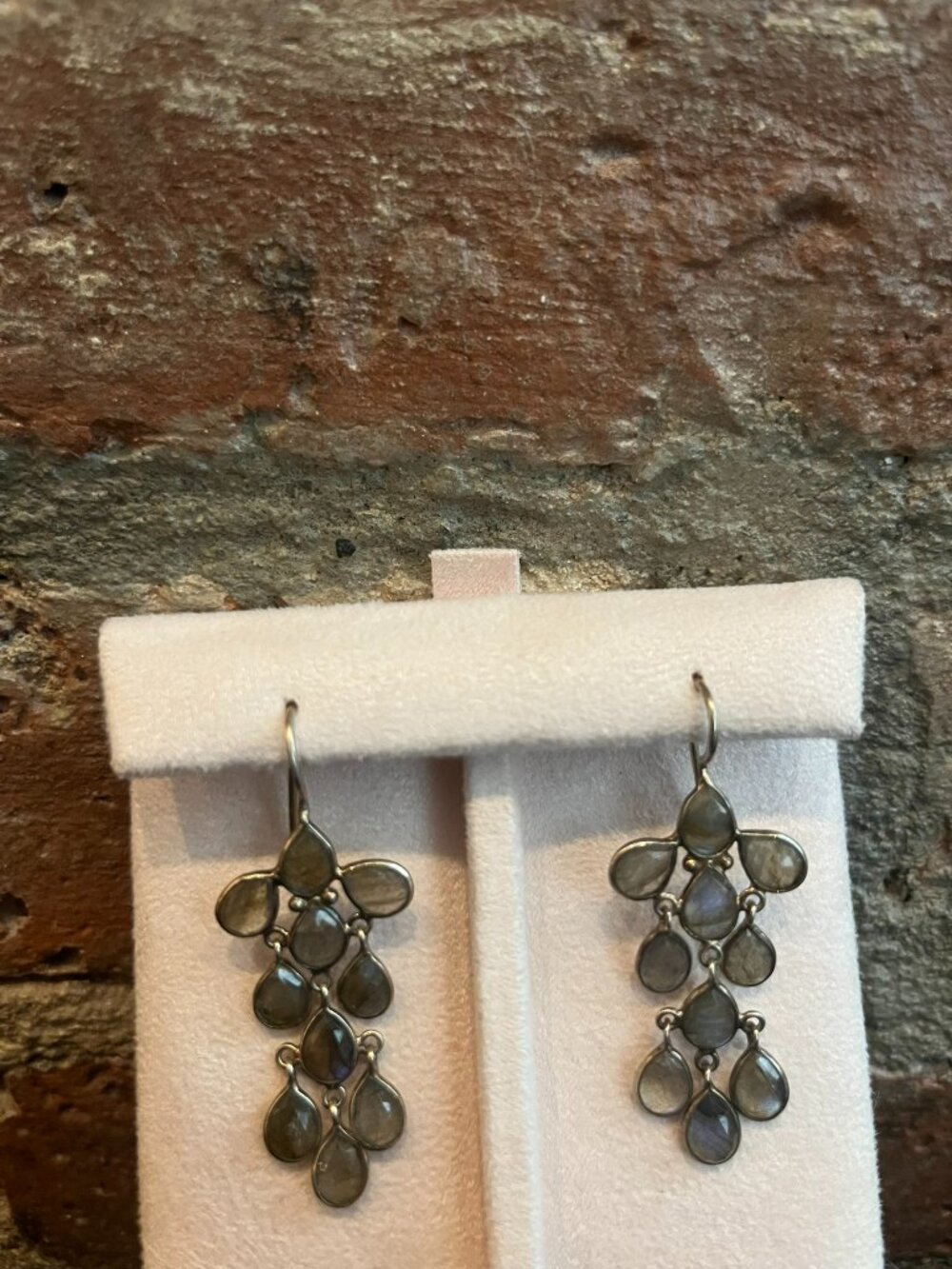 Smoky Quartz Multi-Drop Tiered Chandelier Statement Earrings